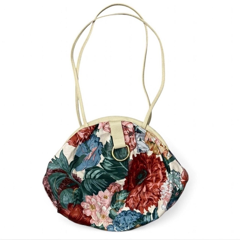 Vintage Floral Round Shoulder Bag Cottagecore Frame Purse, Grannycore - Picture 2 of 8